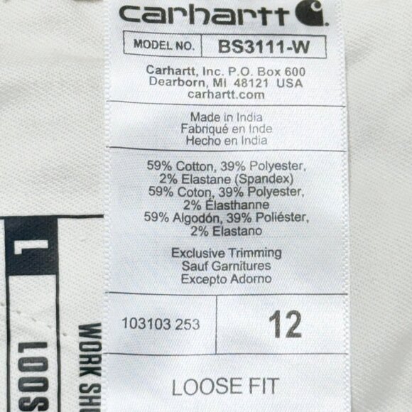 Carhartt Women's Rugged Flex Loose Khaki Canvas Work Shorts Sz 12 NWT 10" Inseam - Picture 7 of 11